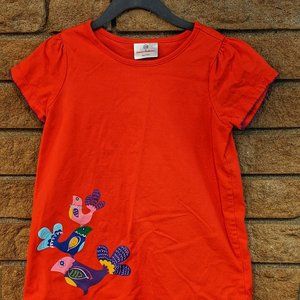 Hanna Andersson Bird Shirt Girls Size 8